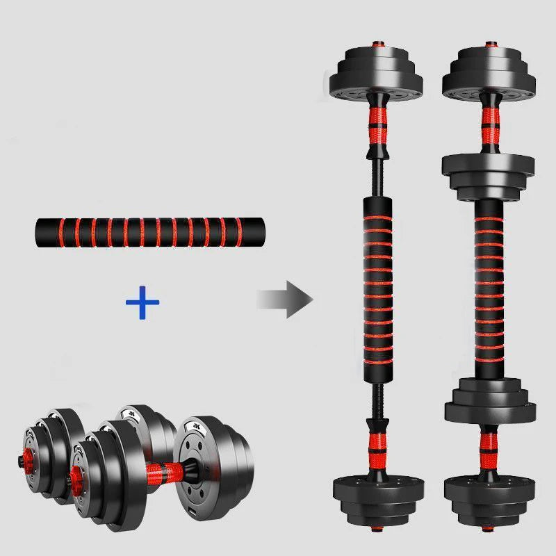 Adjustable Dumbbell to Barbell Sets Strength Training