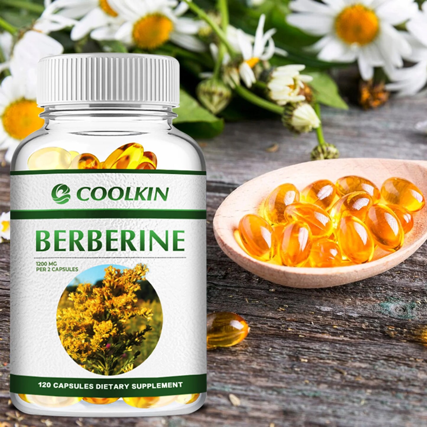 Premium Berberine Supplement - Supports Immune System, Heart & Gastrointestinal Wellness - 120 Capsules