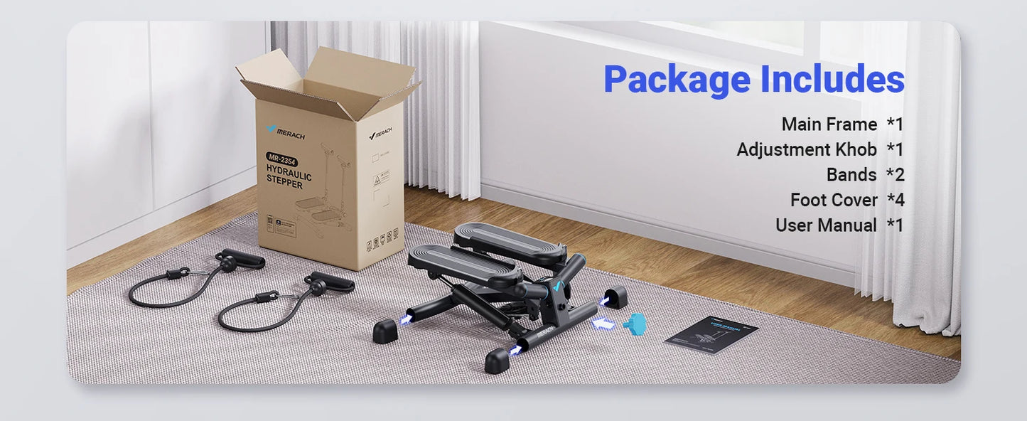 Mini Stepper r 330LBS Capacity with Resistance Band