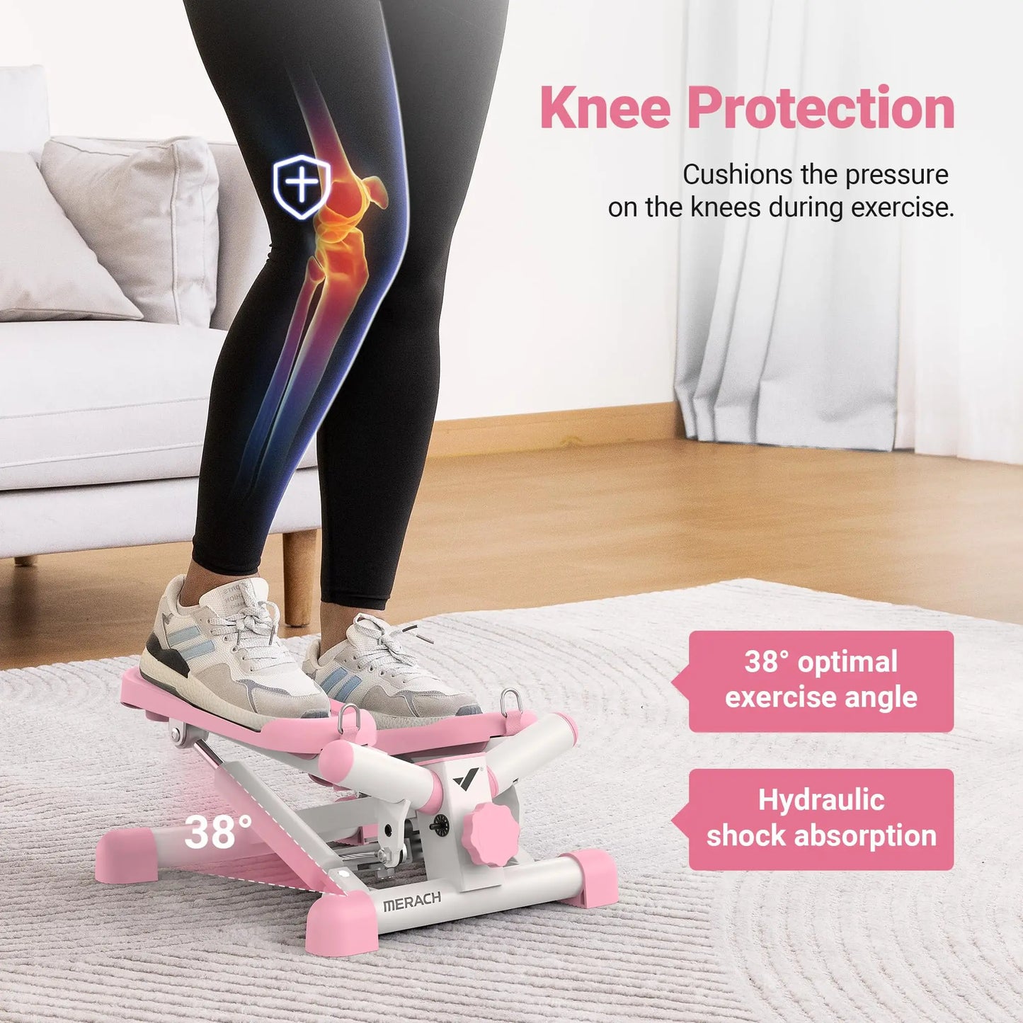 Mini Stepper r 330LBS Capacity with Resistance Band