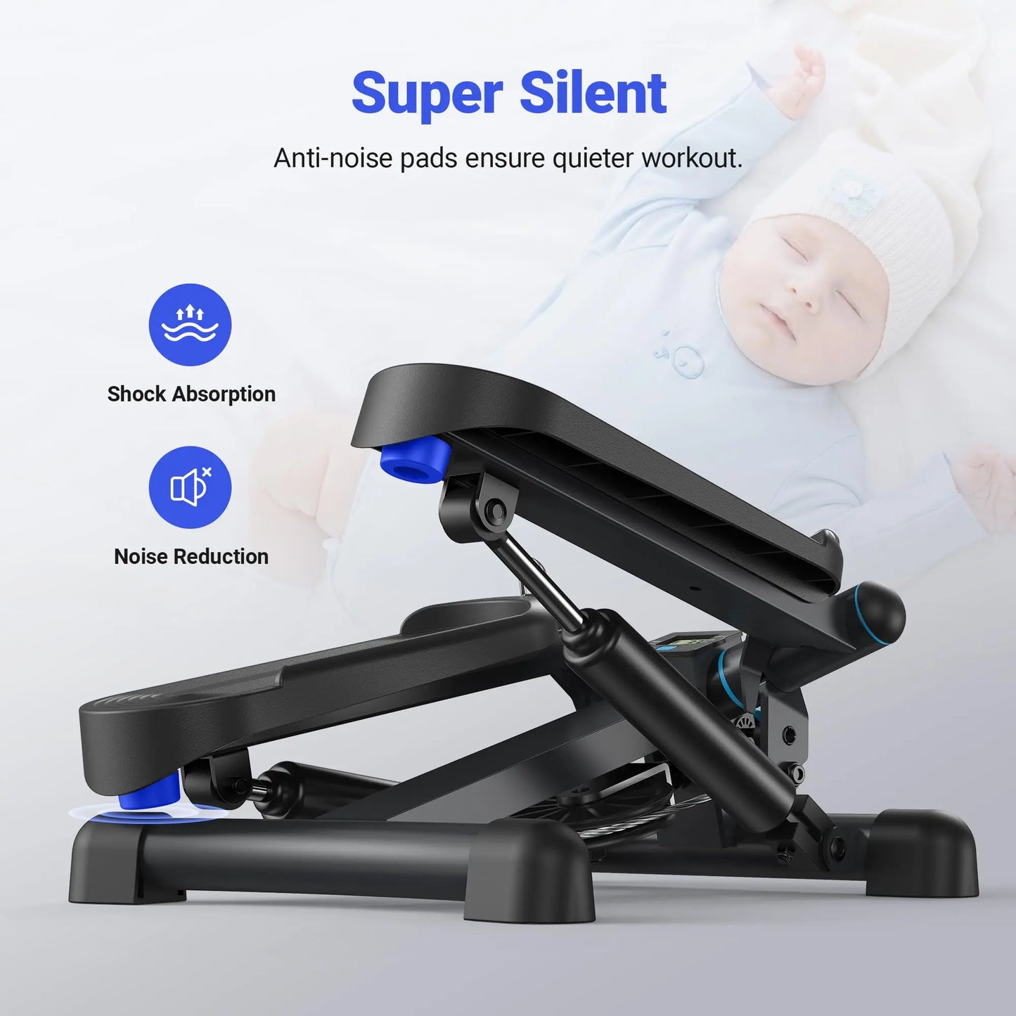 Mini Stepper r 330LBS Capacity with Resistance Band