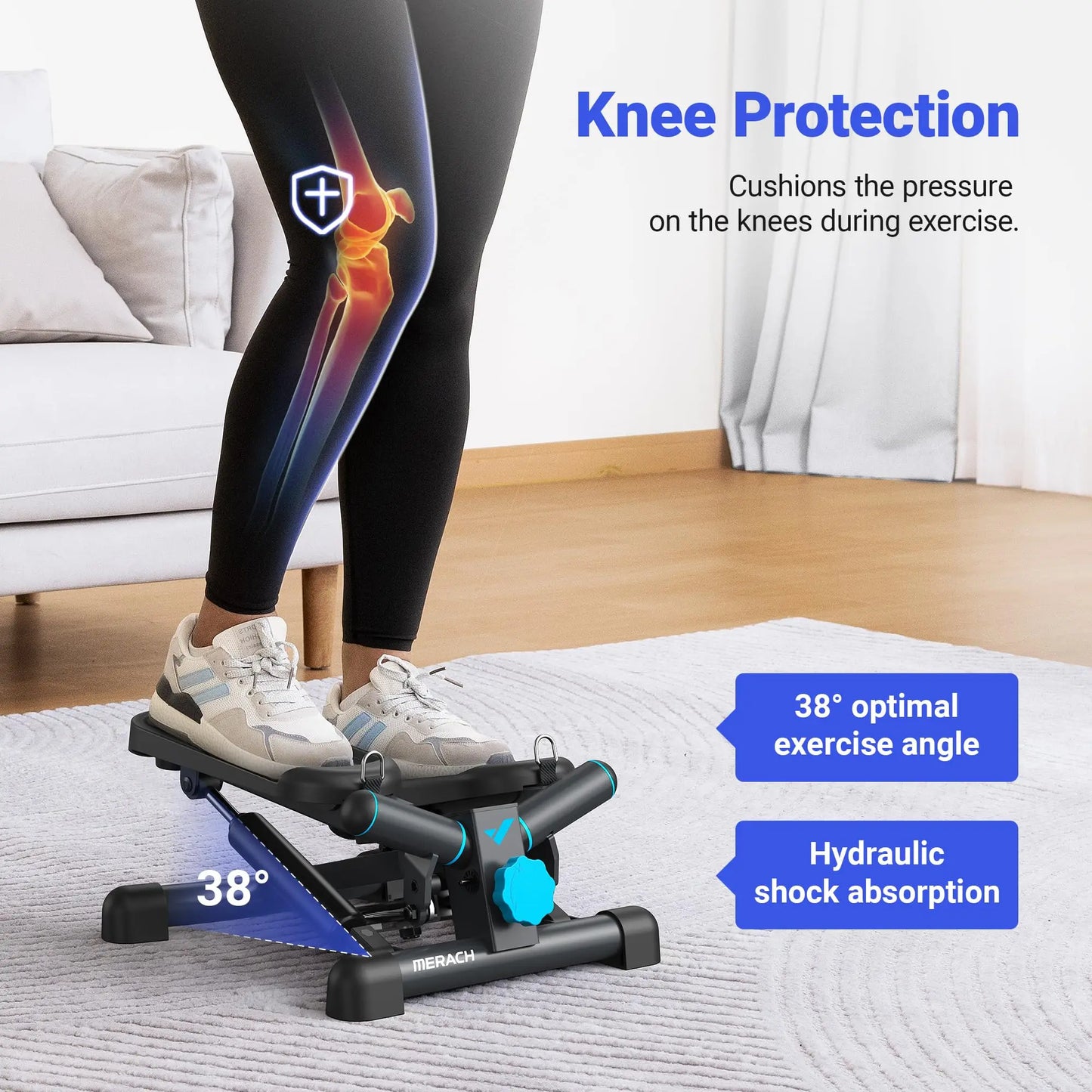 Mini Stepper r 330LBS Capacity with Resistance Band
