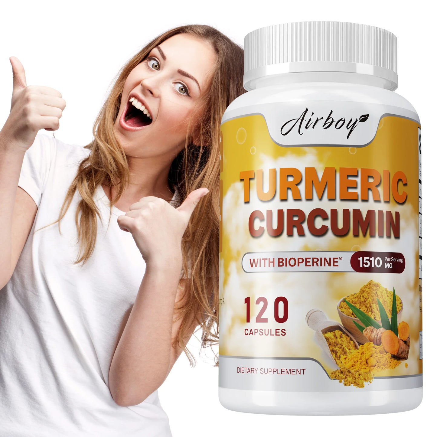 Turmeric Curcumin - Helps Relieve Muscle and Joint Pain, Antioxidant, Supports Immune, Heart,