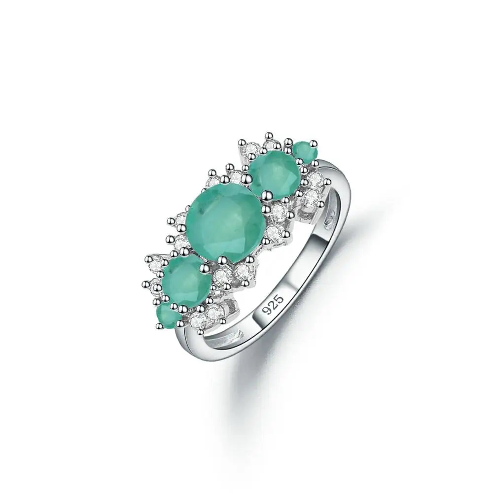 Sterling Silver Vintage Luxury Ring Natural Sky Blue Topaz Birthstone Rings For Women Gift Fine Jewelry
