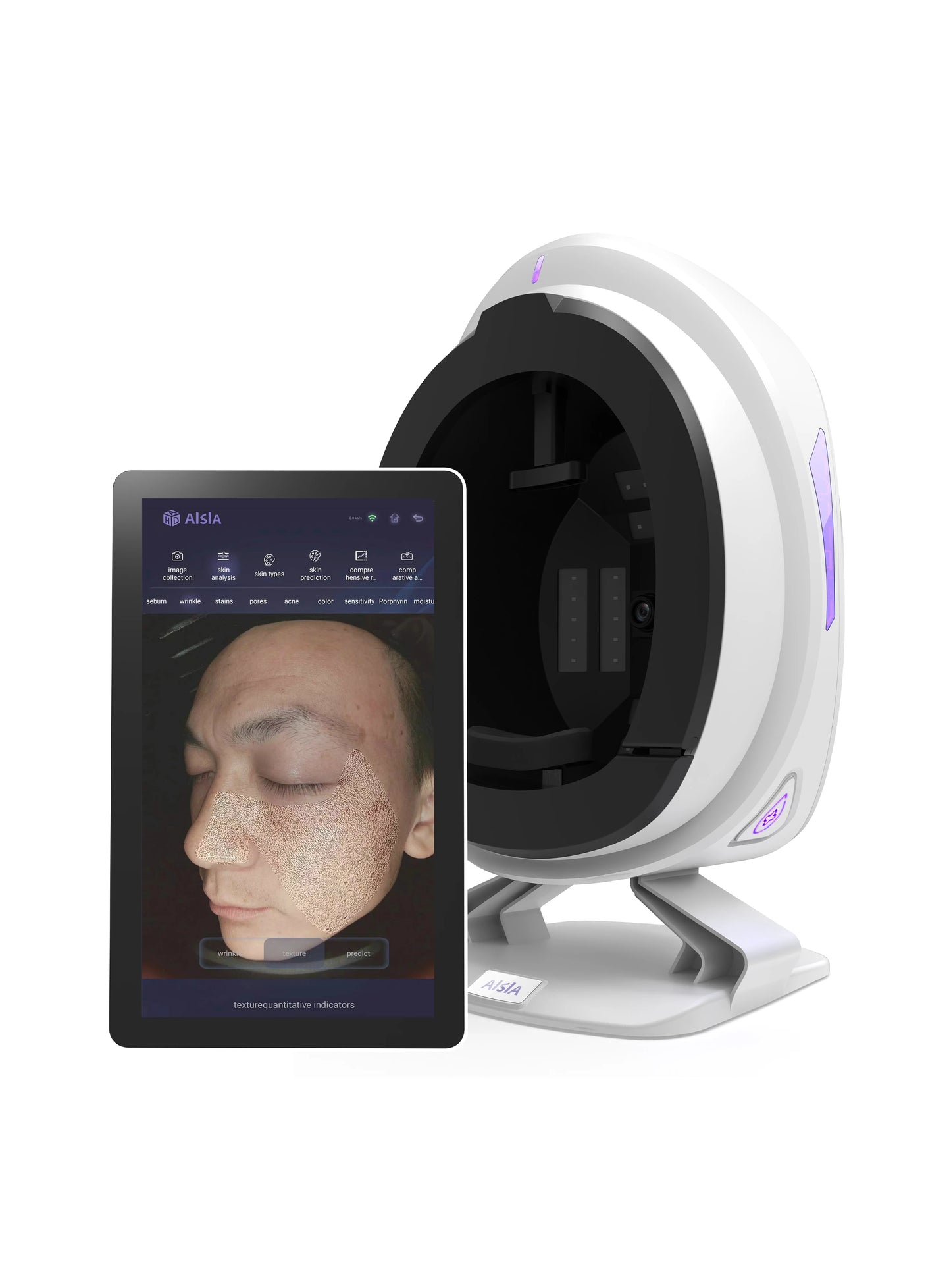 3D AI Facial Skin Analyzer Detection Skin Problem Diagnosis 8 Spectrum Professional Analysis Beauty Salon Equipment