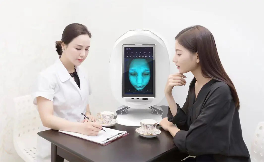 3D AI Facial Skin Analyzer Detection Skin Problem Diagnosis 8 Spectrum Professional Analysis Beauty Salon Equipment