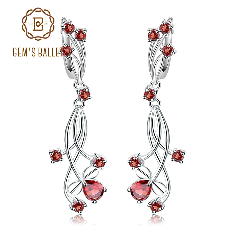 Flower Design 3.89t Natural Sky Blue Topaz Gemstone Drop Earrings For Bridal 925 Sterling Silver Wedding Jewelry