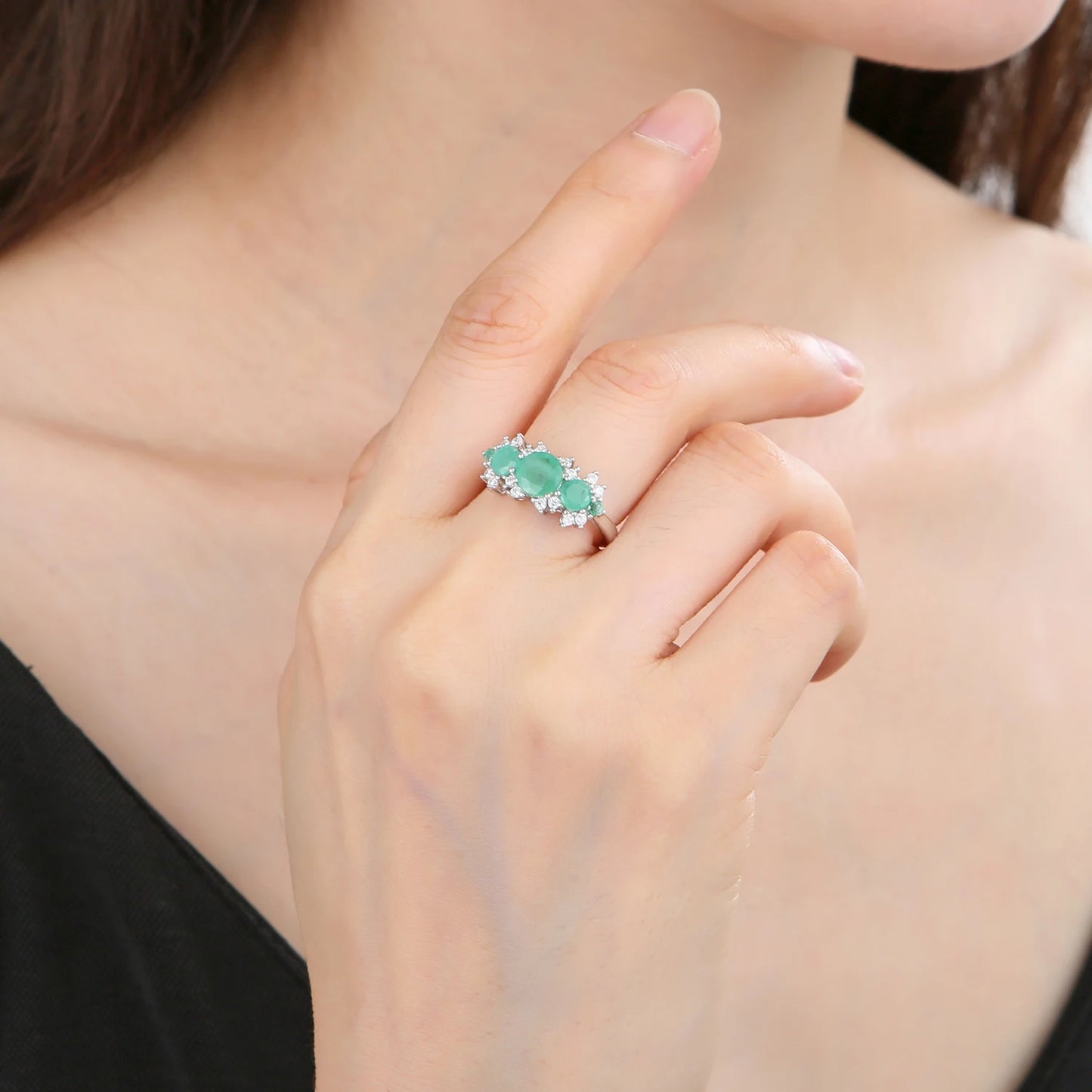 Sterling Silver Vintage Luxury Ring Natural Sky Blue Topaz Birthstone Rings For Women Gift Fine Jewelry