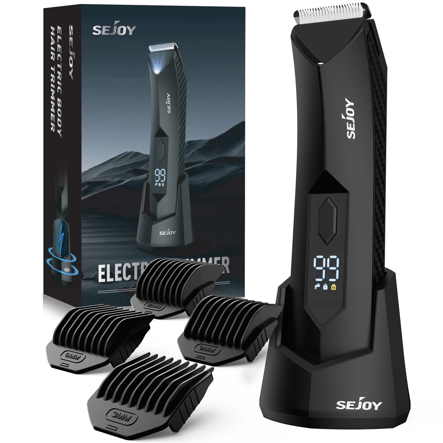 Body Hair Trimmer for Men Groin and Body Shaver Groomer Arm Beard Razor Rechargeable