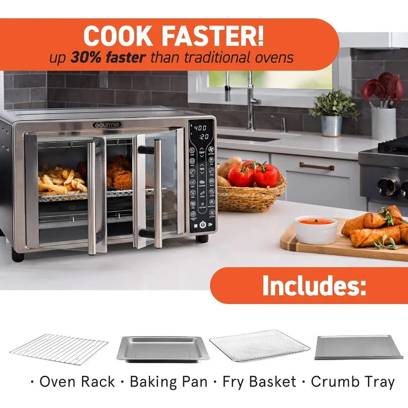 Toaster Oven Air Fryer Combo, 17 cooking presets, French doors, 24L capacity
