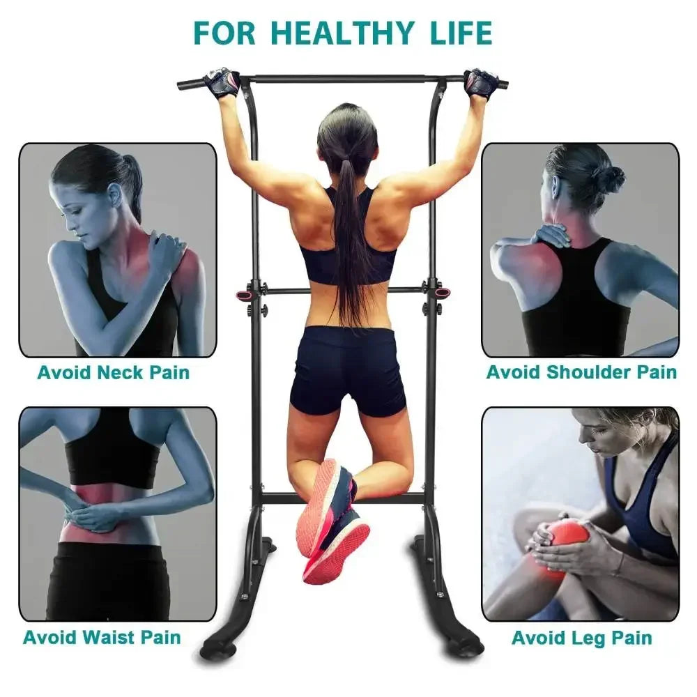 PBench Pull Up Bar Stand Adjustable Height Heavy Duty Multi-Function Fitness Training Equipment