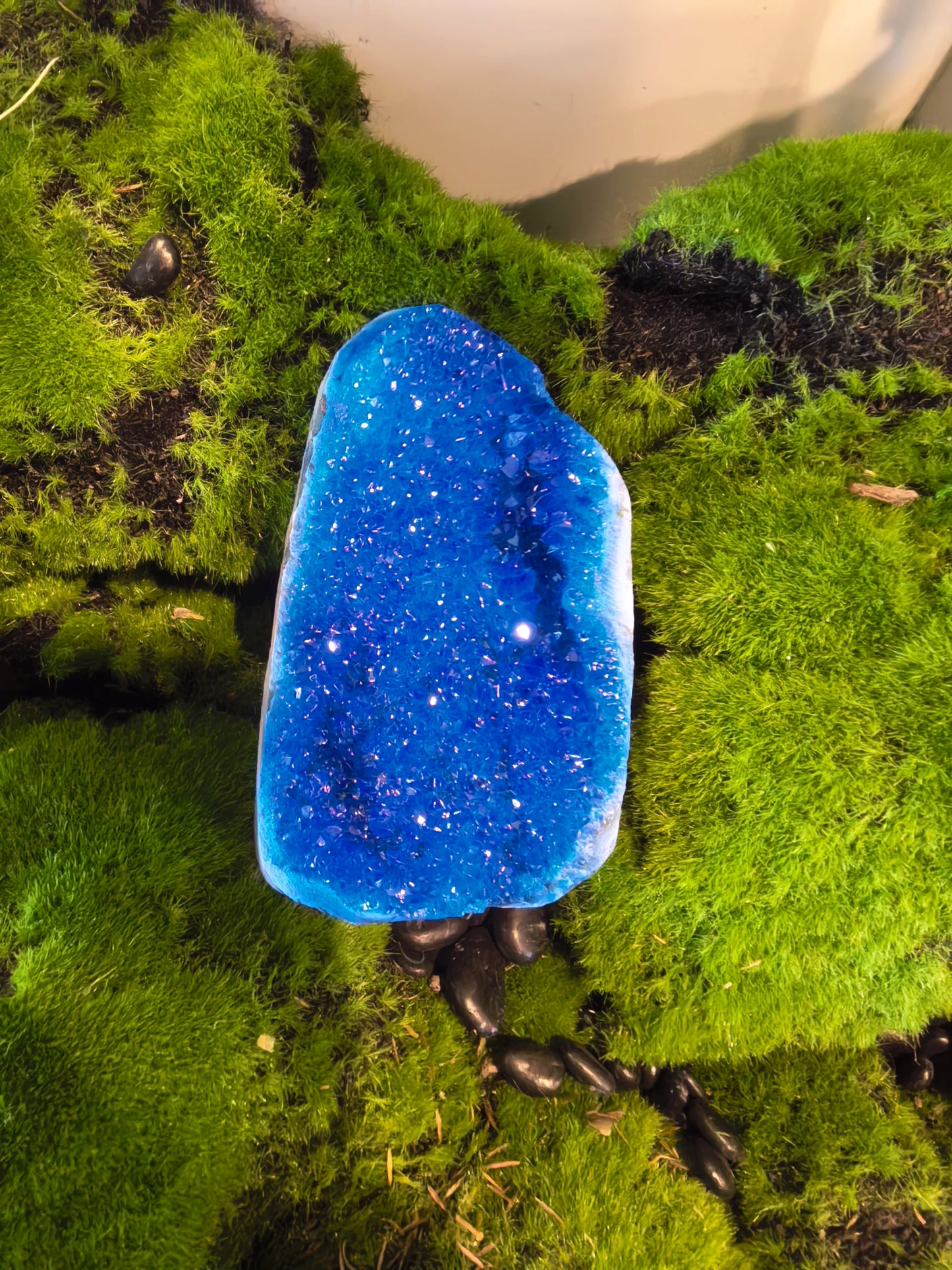 Natural BLUE Crystal Geode