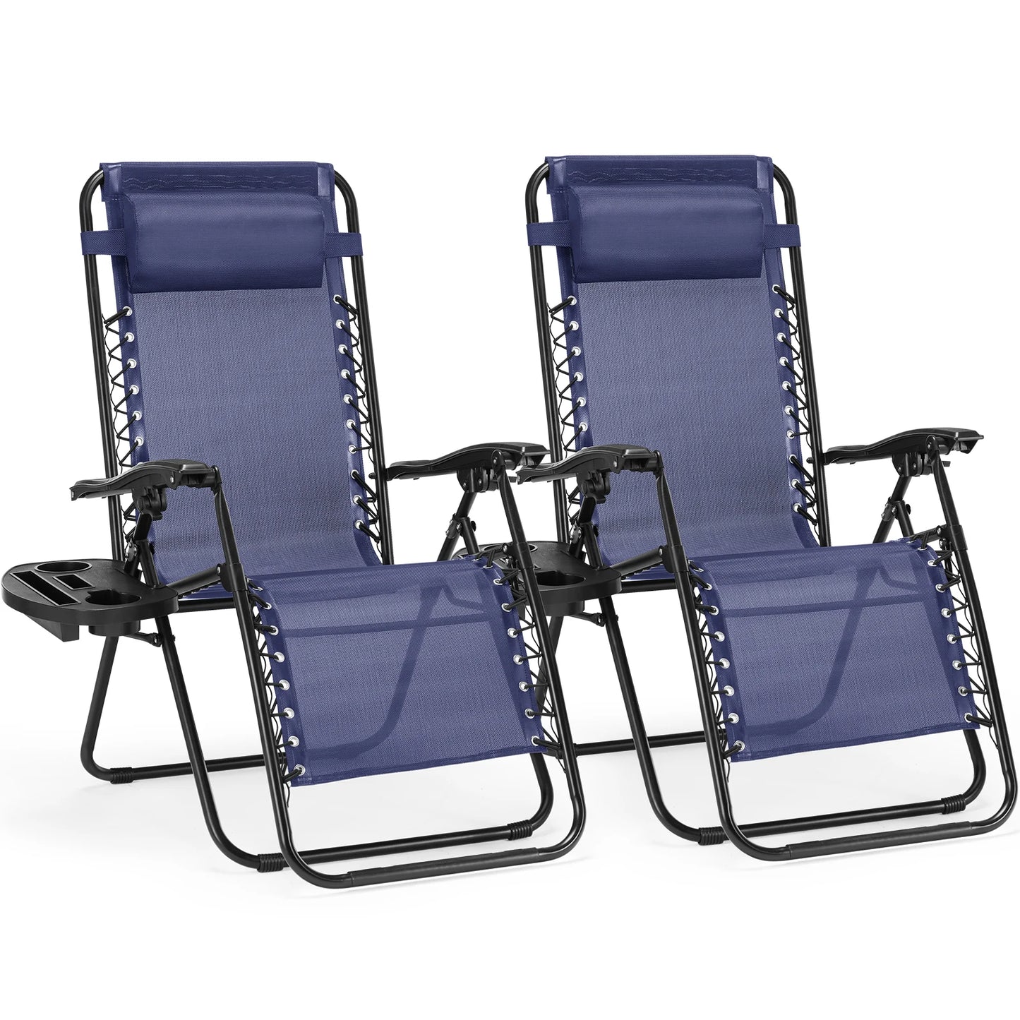 Zero Gravity Set of 2 Portable Recliner Camping Chairs