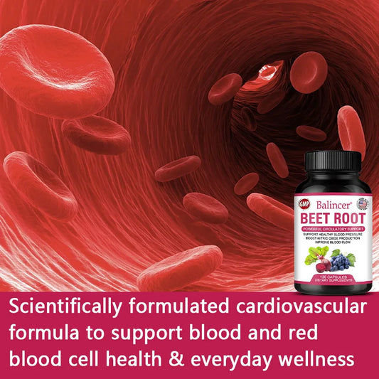 Beet Root Powder Extract + Black Pepper, Vitamin and Mineral Supplement,, Blood Pressure Health