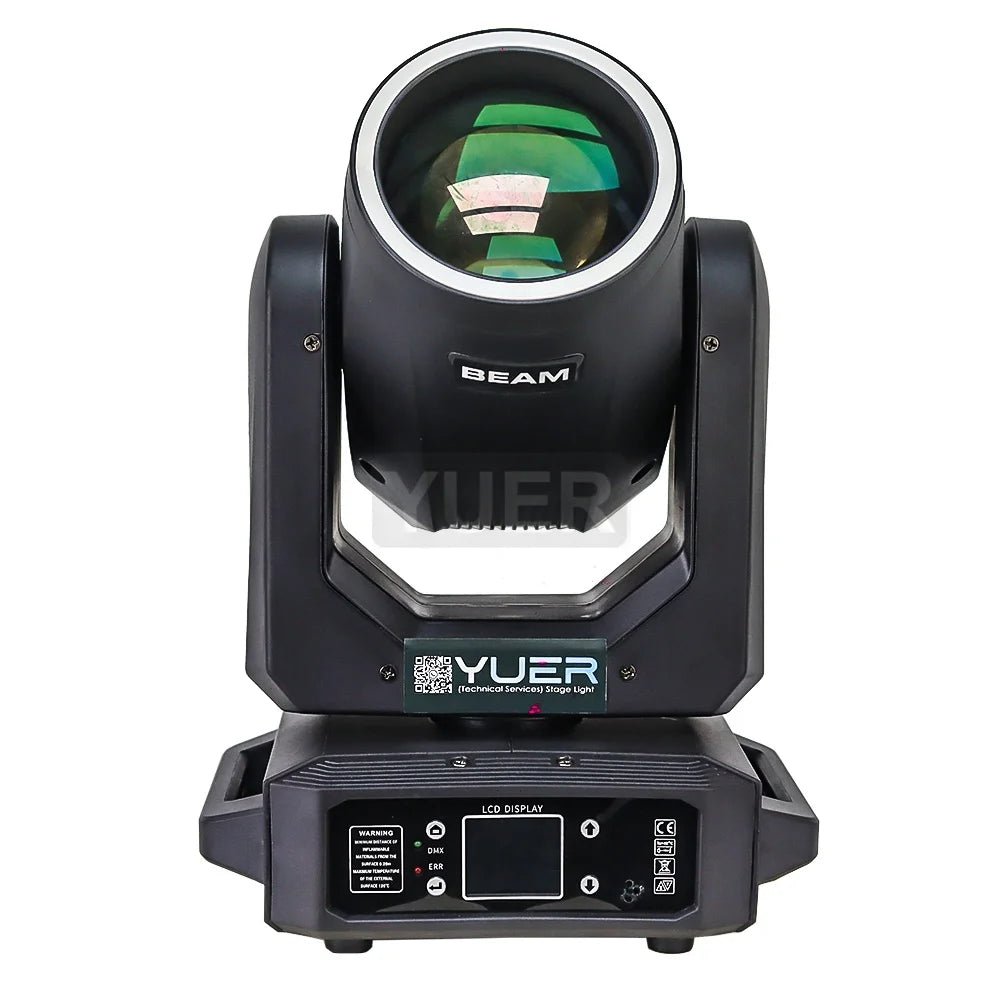 5Pcs 200W LED With Ring Beam Spot Moving Head Light With 18 Rotating Prism Rainbow Effect DMX512 Disco LightsParty CLub Stage