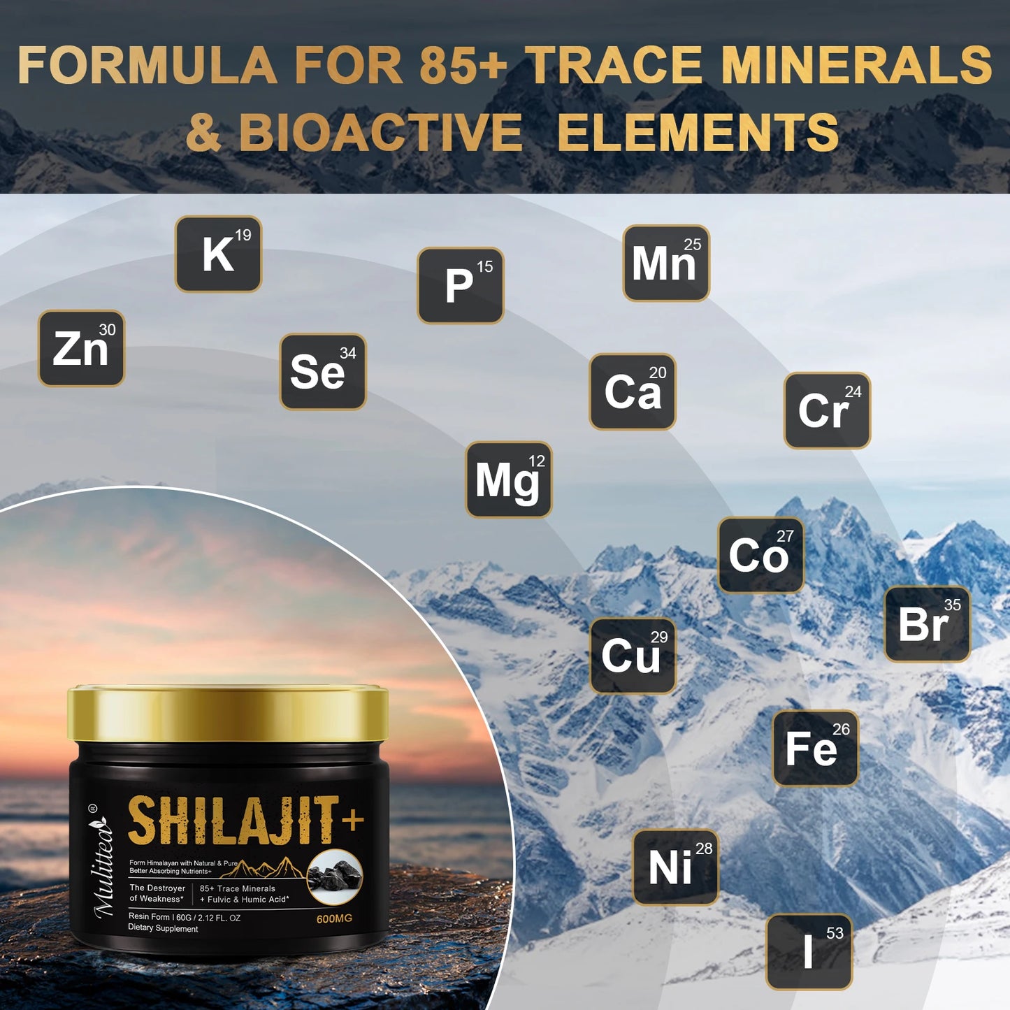 100% Pure shilajits with 85+ T& Fulvic Acid Support Immune, Brain Focus and Memoryrace Minerals