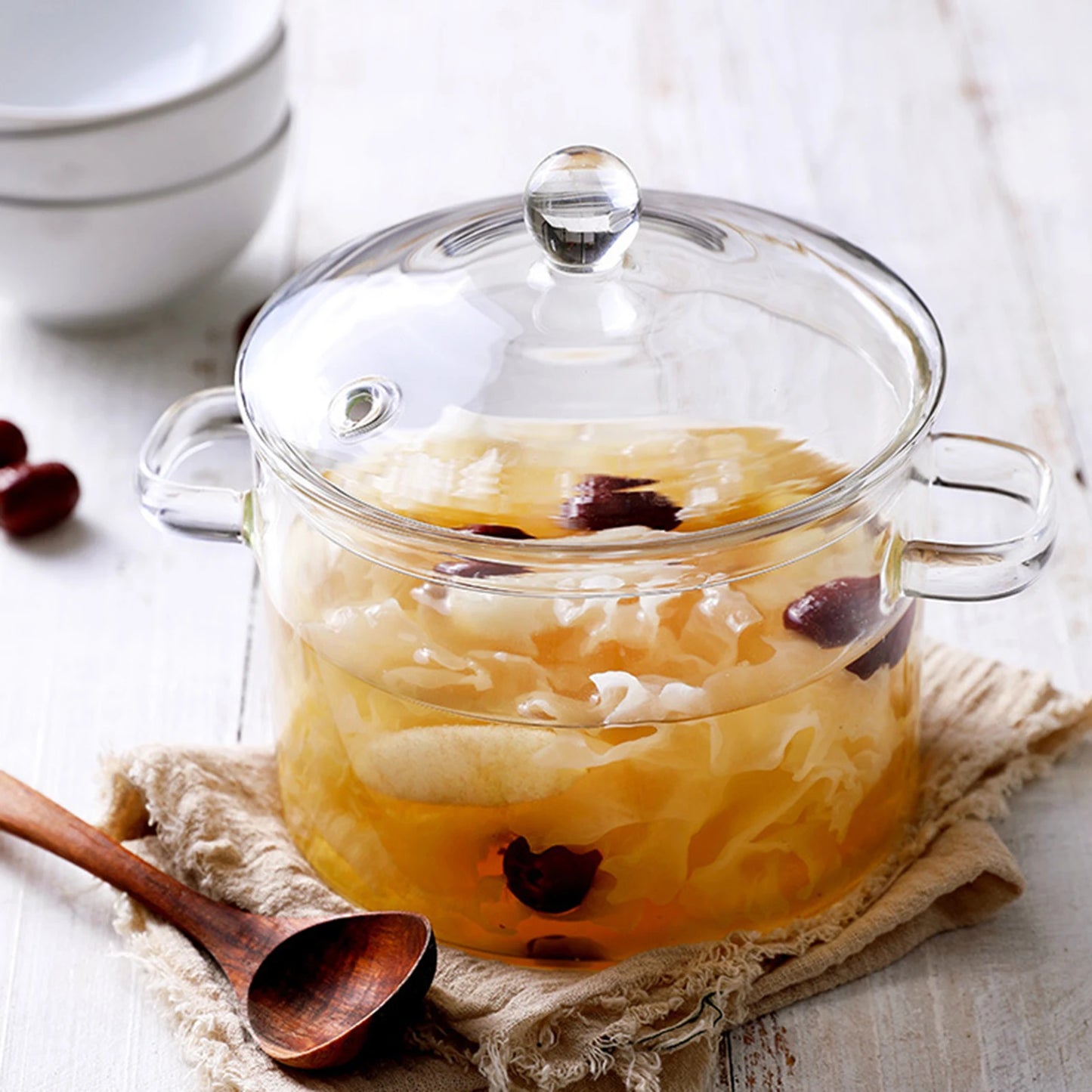 Glass Soup Pots Saucepan with Lid