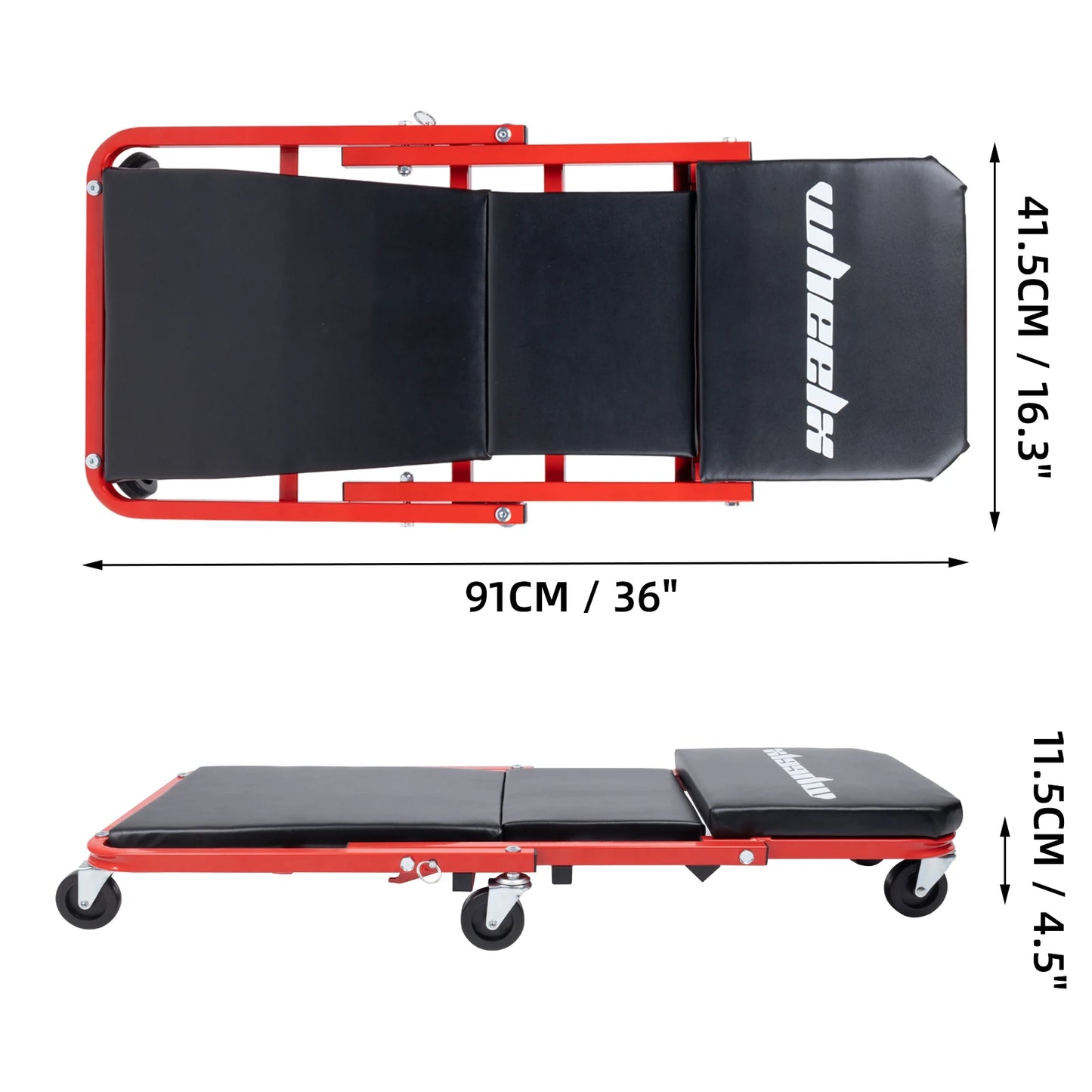3-in-1 Mechanic Foldable Garage Chair