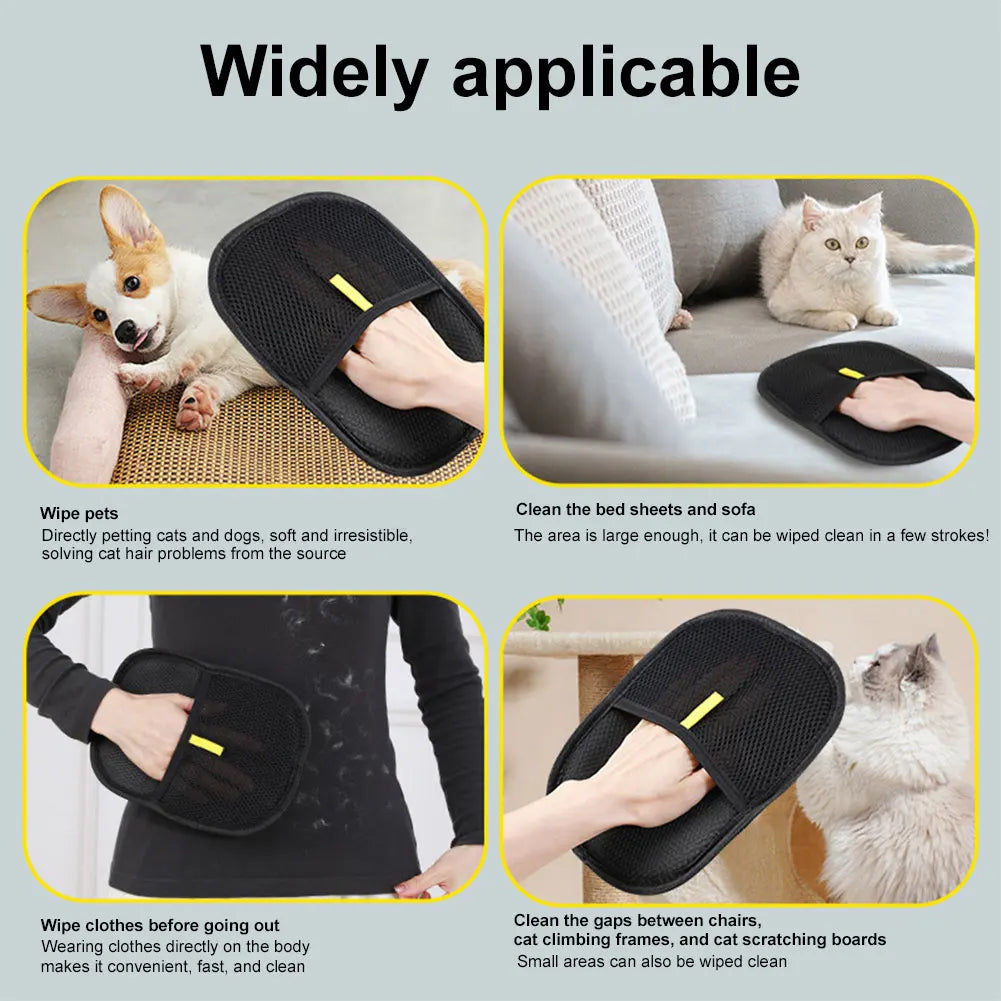 5pcs Pet Hair Remover Mitt Pet Hair Remover Gloves Deshedding Brush Glove for Dog Cat Rabbit with Long/Short/Curly Hair