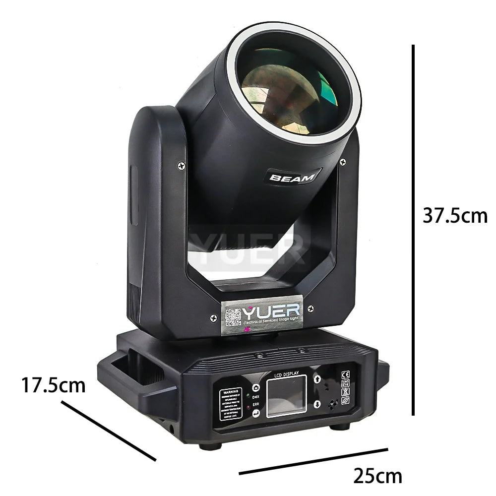 5Pcs 200W LED With Ring Beam Spot Moving Head Light With 18 Rotating Prism Rainbow Effect DMX512 Disco LightsParty CLub Stage