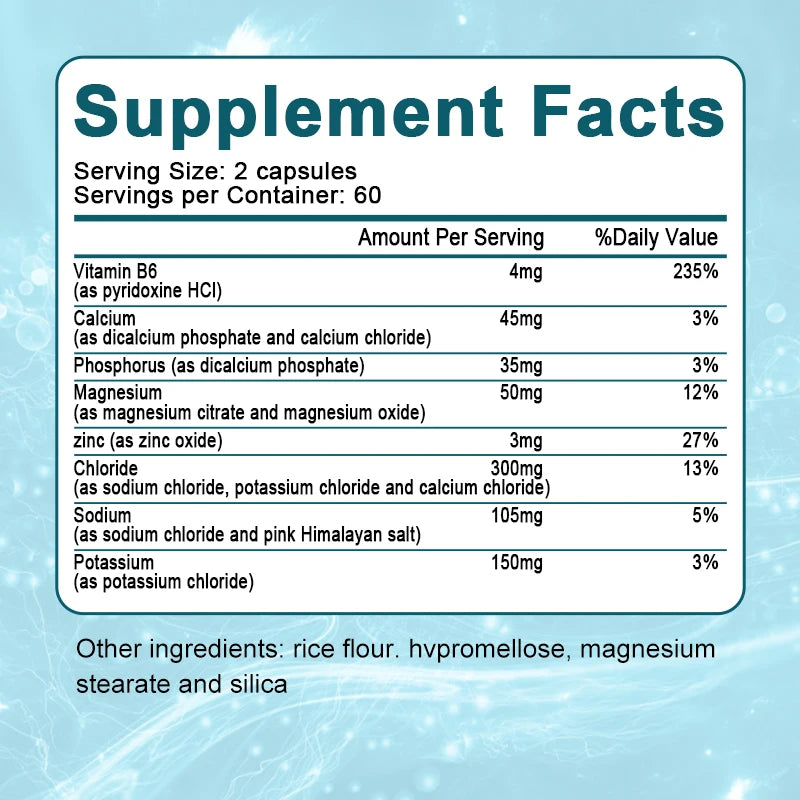 Electrolyte Capsules with Vitamin B6, Endurance Sports Nutrition
