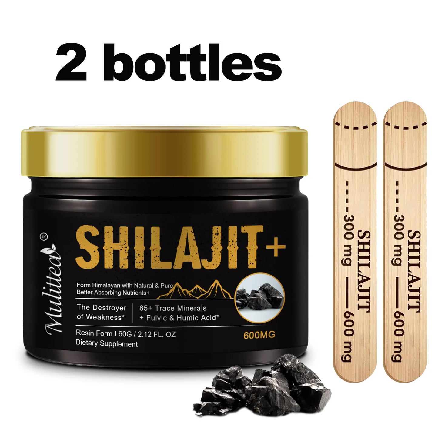 100% Pure shilajits with 85+ T& Fulvic Acid Support Immune, Brain Focus and Memoryrace Minerals