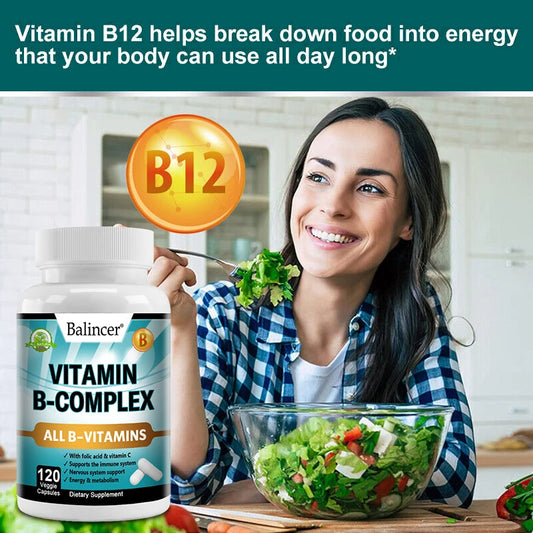 B Vitamins, Folic Acid & Vitamin C Supplement, Immune System Support, Mood Support