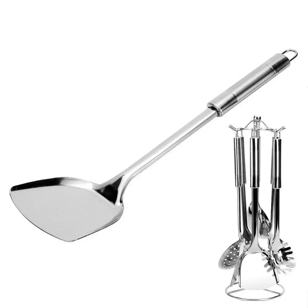 Kitchen Utensils Wok Spatula Ladle Tool Set Stainless Steel Accessory Cookware Set