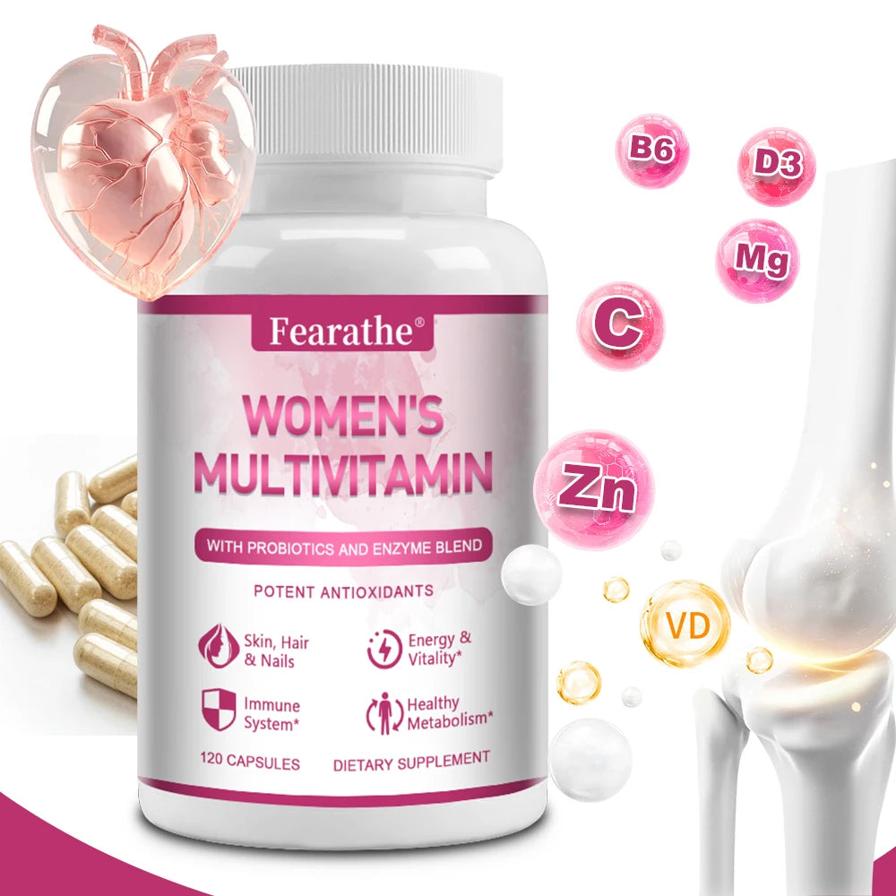 Women's Multivitamin Energy Supplement, Skin, Nails, Hair,