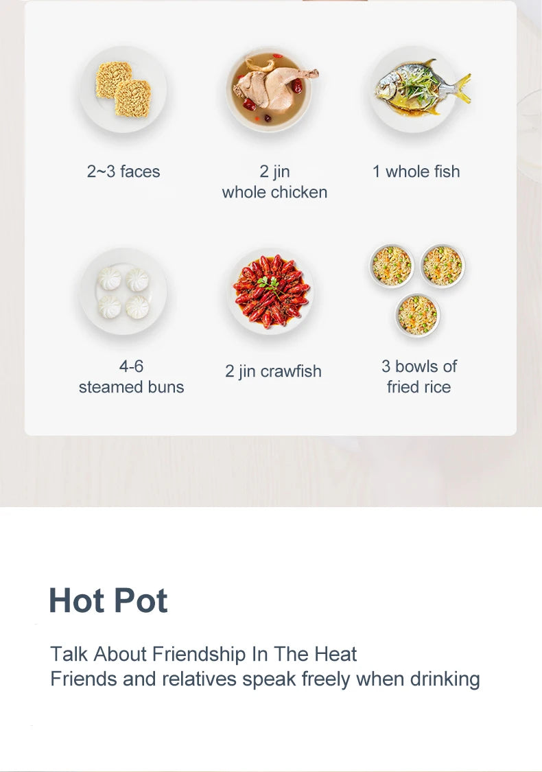 1.7L Electric Rice Cooker 1-2 People Household Non-stick Pan Single/Double Layer Hot Pot Cooking pot Electric Rice Cooker EU/US