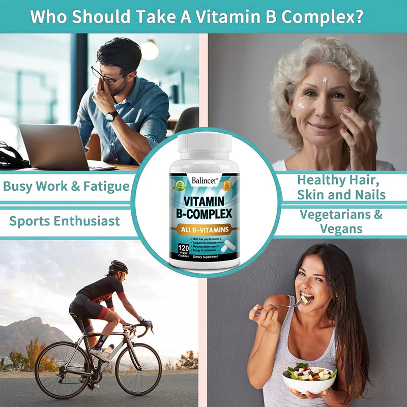B Vitamins, Folic Acid & Vitamin C Supplement, Immune System Support, Mood Support