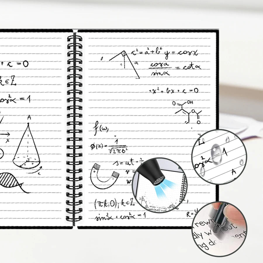 Reusable Smart Notebook, Rewritable Notepad for Student