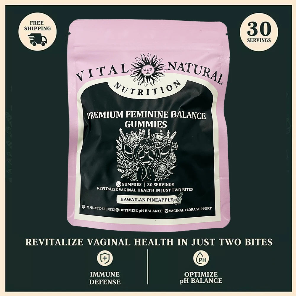 60 pieces of Vital Source Feminine Balance Gummies are selling well, caring for women preferred gift- Hawaiian Pineapple