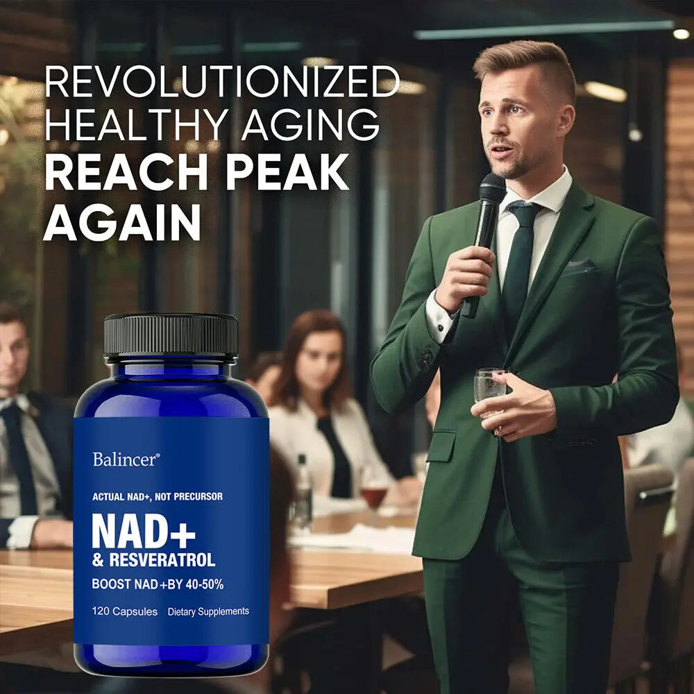 NAD Supplements, with Resveratrol + Vitamin B3,- Supports Cellular Health