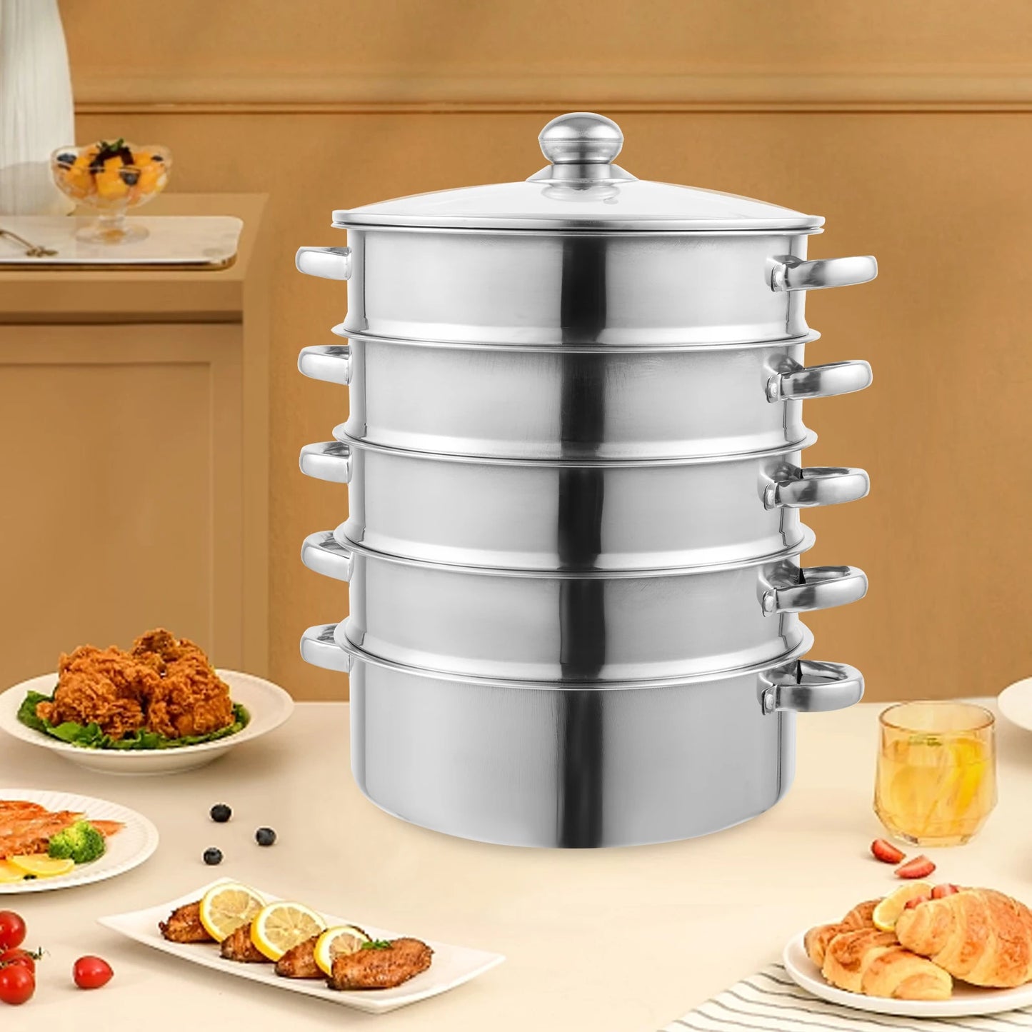 5 layer Stainless Steel Steam Cooker Steamer