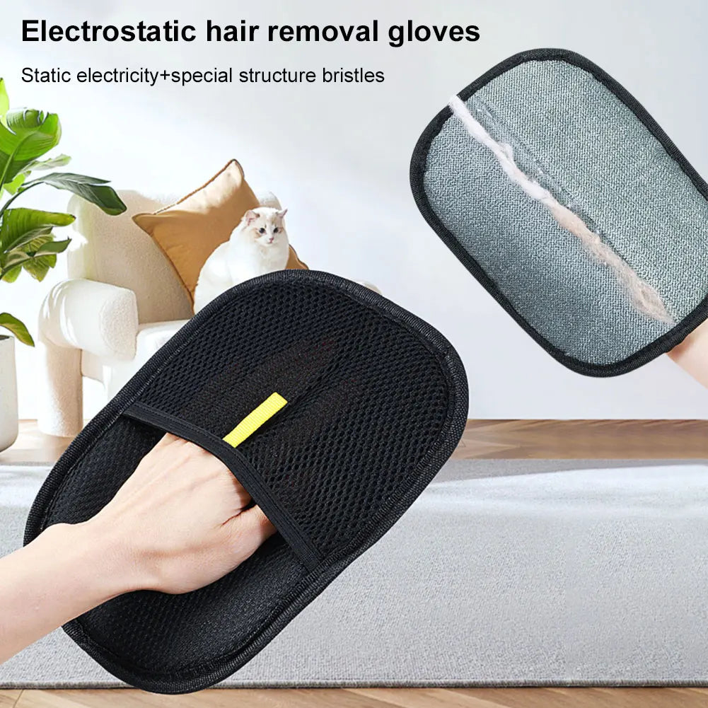 5pcs Pet Hair Remover Mitt Pet Hair Remover Gloves Deshedding Brush Glove for Dog Cat Rabbit with Long/Short/Curly Hair