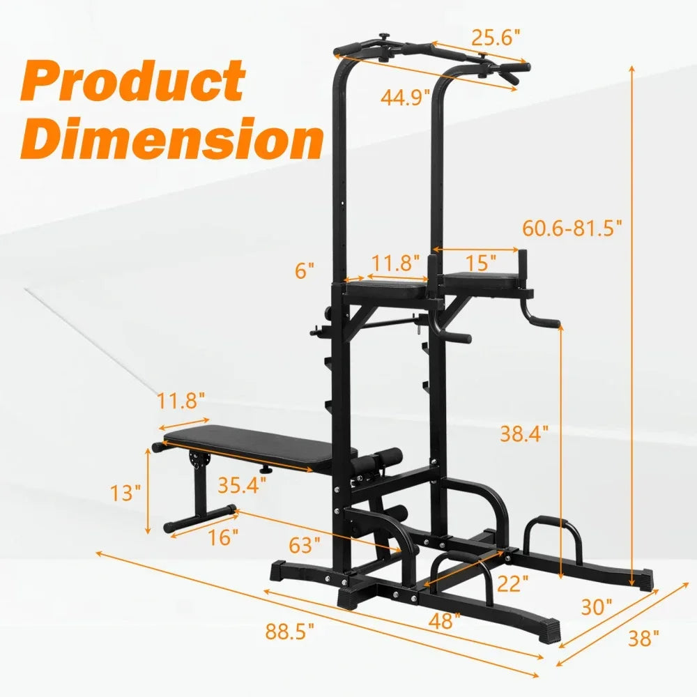 PBench Pull Up Bar Stand Adjustable Height Heavy Duty Multi-Function Fitness Training Equipment