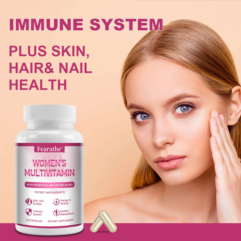 Women's Multivitamin Energy Supplement, Skin, Nails, Hair,