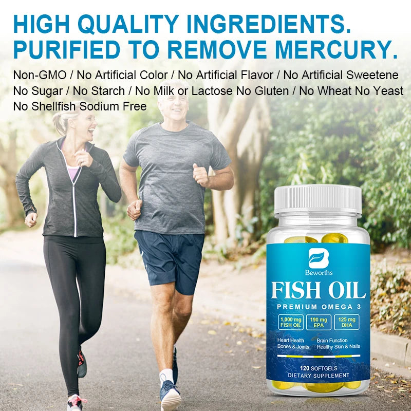 Omega-3 Fish A for Heart, Brain and Immune Support Oil, High in EPA + DH