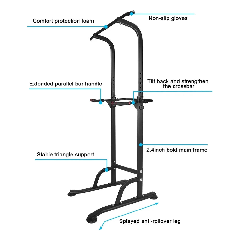 PBench Pull Up Bar Stand Adjustable Height Heavy Duty Multi-Function Fitness Training Equipment