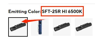 Led flashlight EDC LUXEON HL4X Leds 2800 lumens 340 meters 18650 battery multi-color auxiliary lights