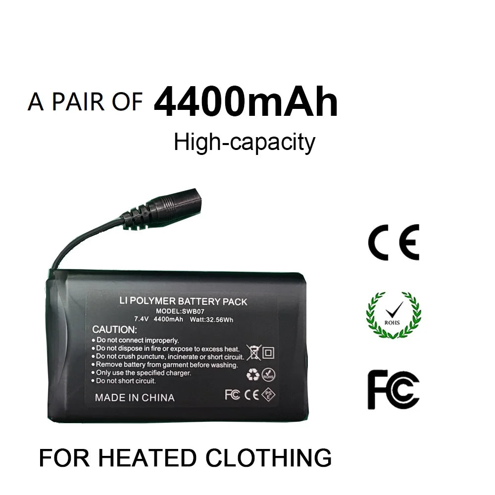 7.4 V 2200 / 3000 mAh Charger Rechargeable Lithium Polymer Battery Heated Gloves Socks Heated Jackets Vest Motorcycle Gloves USB