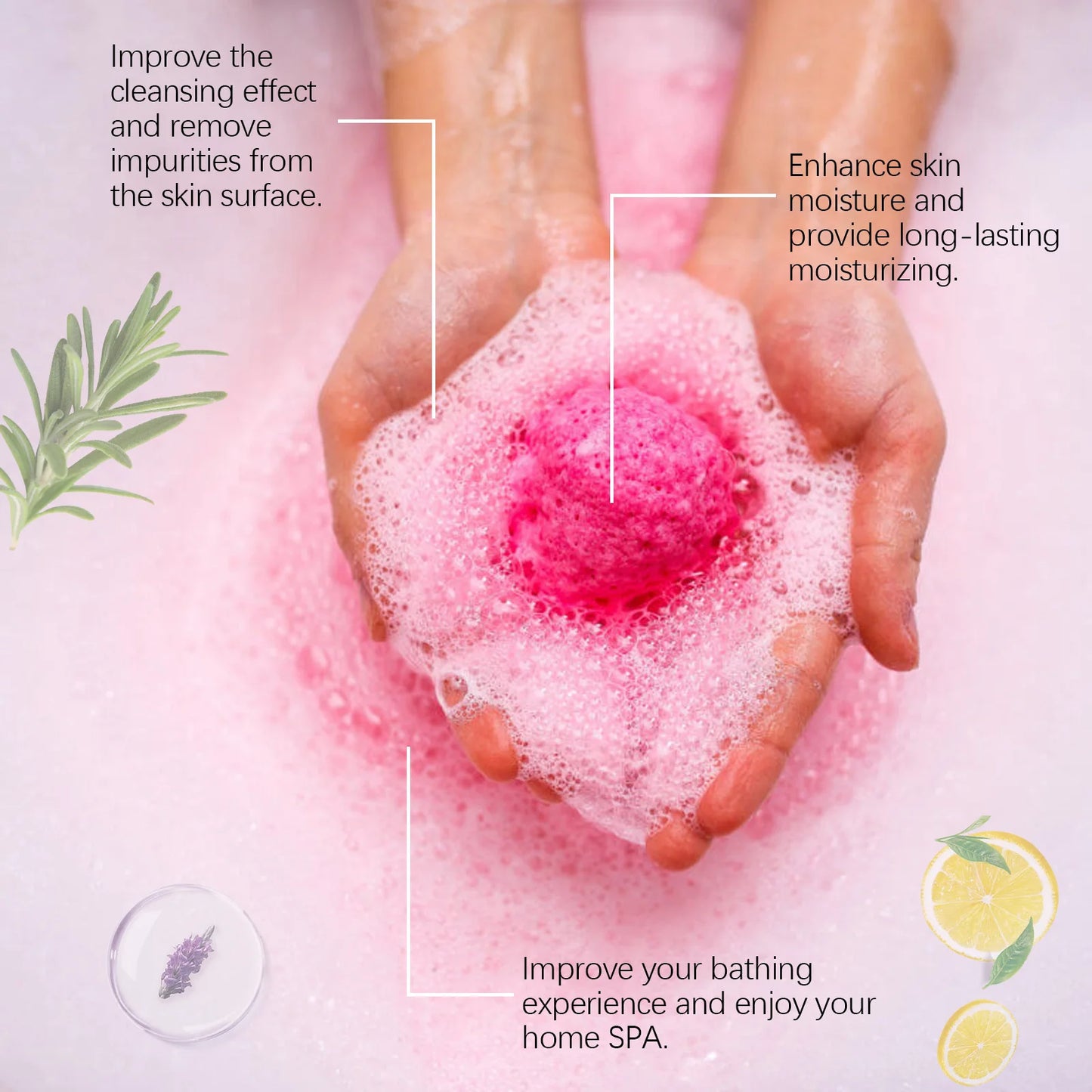 Bubble Salt Bath Ball Fragrance Moisturize Nourish Skin