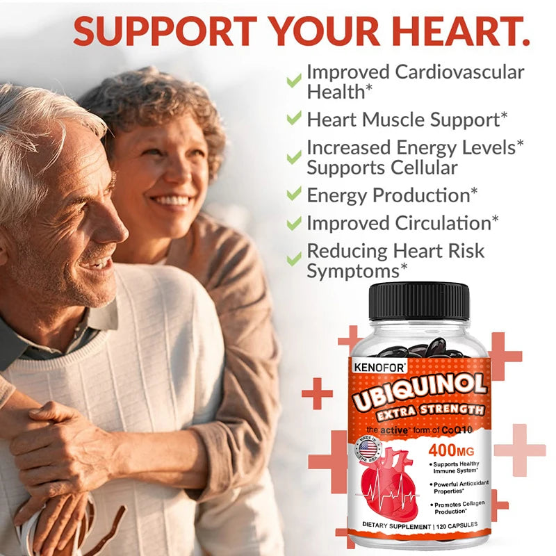 Coenzyme Q10 400 mg Antioxidant - active form for heart, immune and skin health