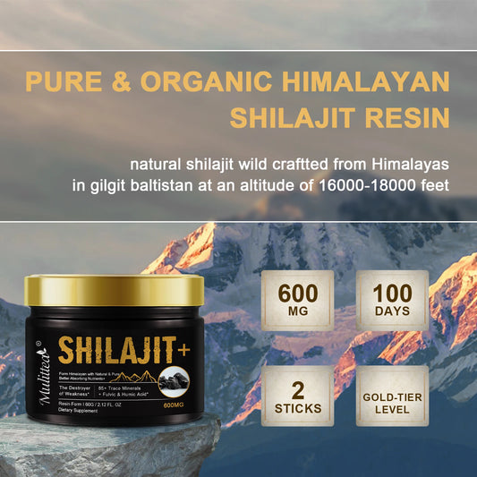 100% Pure shilajits with 85+ T& Fulvic Acid Support Immune, Brain Focus and Memoryrace Minerals