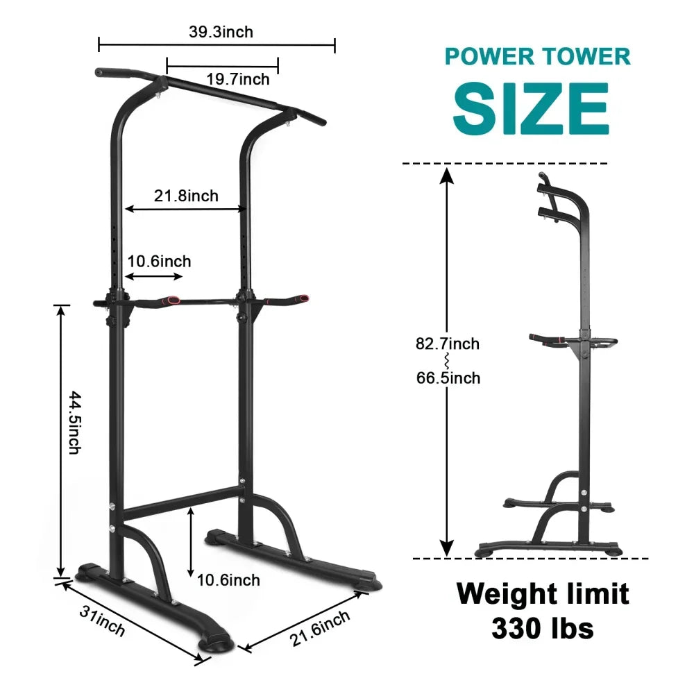 PBench Pull Up Bar Stand Adjustable Height Heavy Duty Multi-Function Fitness Training Equipment