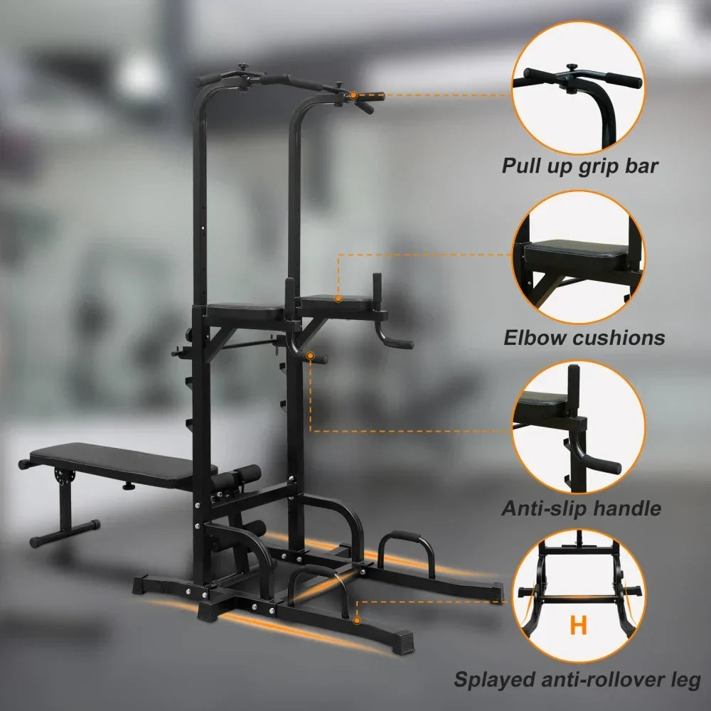 PBench Pull Up Bar Stand Adjustable Height Heavy Duty Multi-Function Fitness Training Equipment