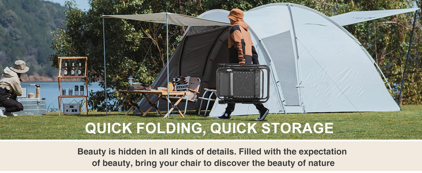 Zero Gravity Set of 2 Portable Recliner Camping Chairs