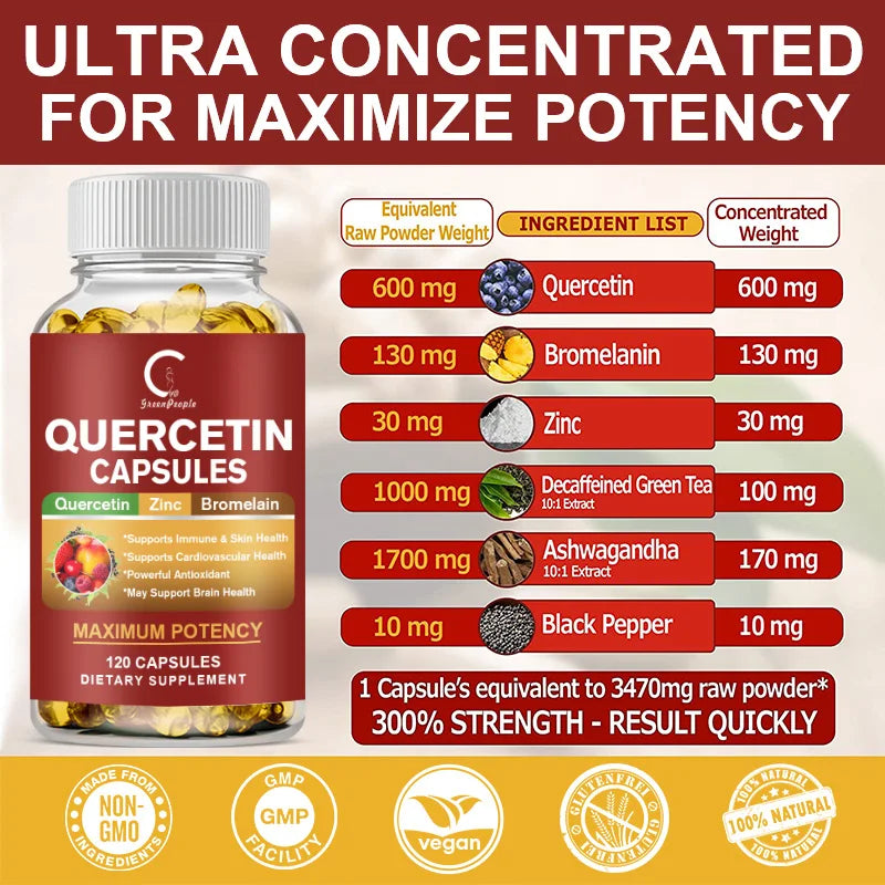 Quercetin with Bromelain Capsule- Non-GMO