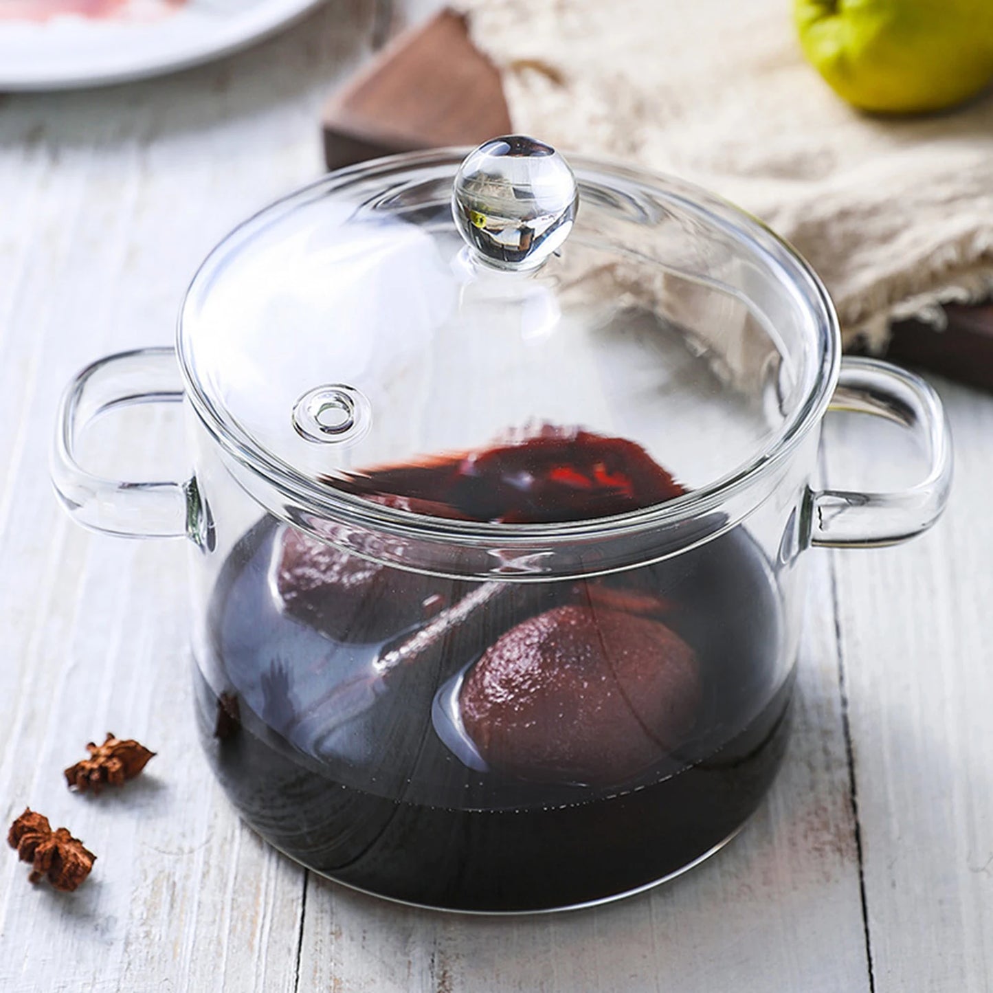 Glass Soup Pots Saucepan with Lid